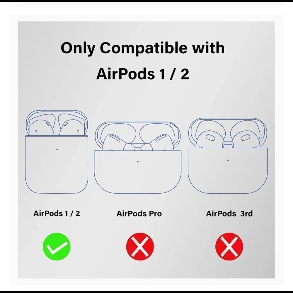 3/$25❗️Silicone Crystal Butterfly AirPods Case 1/2 Generation